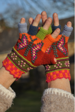 Moufles - Mitaines en laine mérinos du Pérou