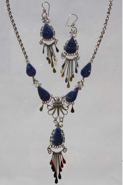 Parure bijoux Ticka pierre lapis-lazuli