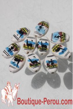 Lot de dix perles cuentas longues