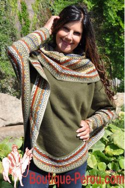 Poncho en Alpaga pour femme