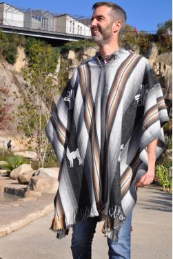 Poncho alpaga gris joie d'automne