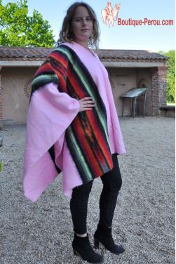 Poncho inca arc en ciel. Pièce unique