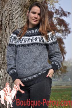 Pull-over gris des Andes