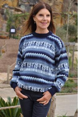 Pull-over en laine d'alpaga rouge
