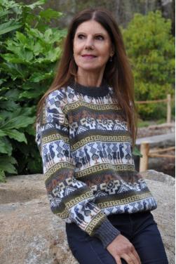 Pull-over en laine d'alpaga femme