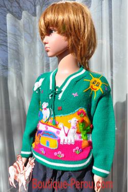 Pull enfant verde esperanza