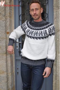 Pull peruvien homme blanc