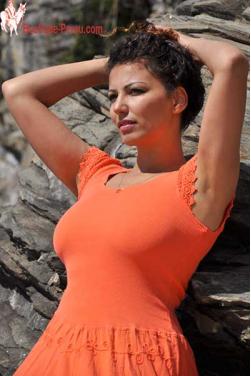 Robe longue orange