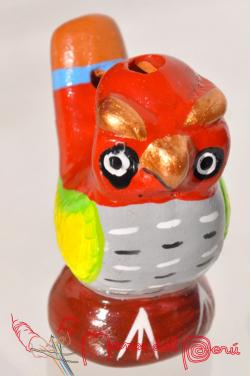 Sifflet Oiseau Chouette rouge
