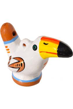 Sifflet oiseau toucan blanc