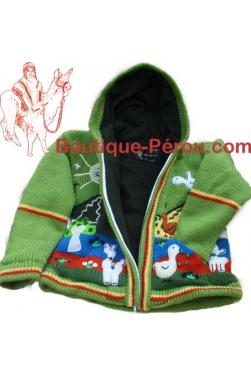 Cardigan enfant doublure polaire