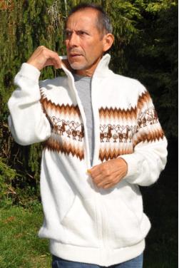 Veste chaude en laine d'alpaga
