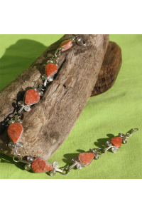 bracelet raymi pierre jaspe rouge