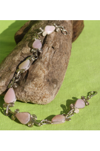 Bracelet pierres quartz rose