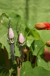 Inti boucles d'oreilles en quartz rose