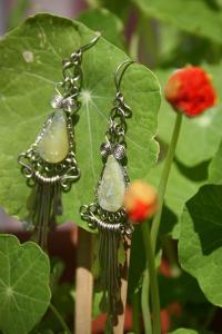 Boucles d'oreilles Inti en pierre serpentine